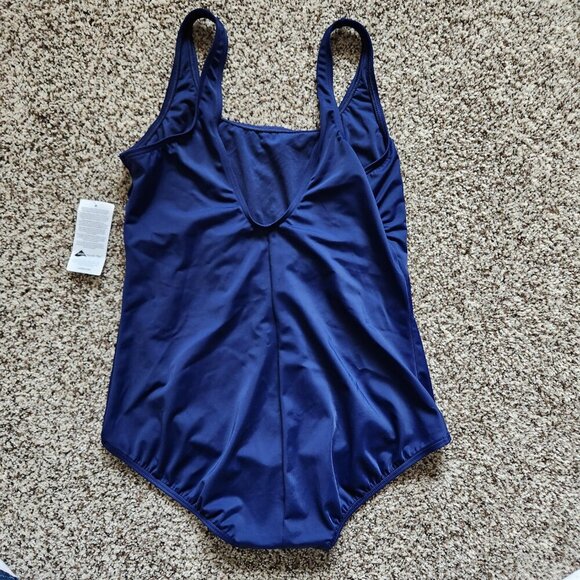 NWT Lands End Womens One Piece Bathing Suit 16P Blue Lycra Xtra Life New - Picture 3 of 5